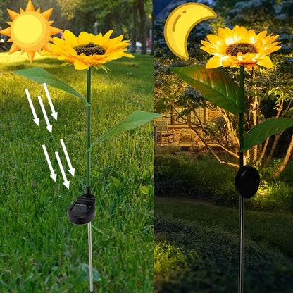 2 Adet Ayçiçeği Solar Lamba